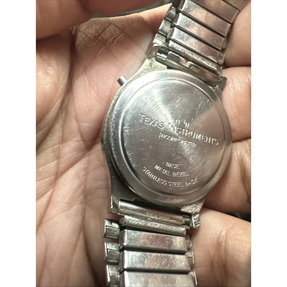 Works VTG 1970s Texas Instruments LCD Quartz Digital Mens Watch TI3H 35mm Fit 8